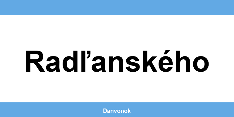 Daňový úrad v lokalite Radľanského – kontakt